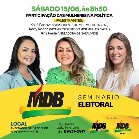 Seminário Eleitoral do MDB promove participação feminina na política